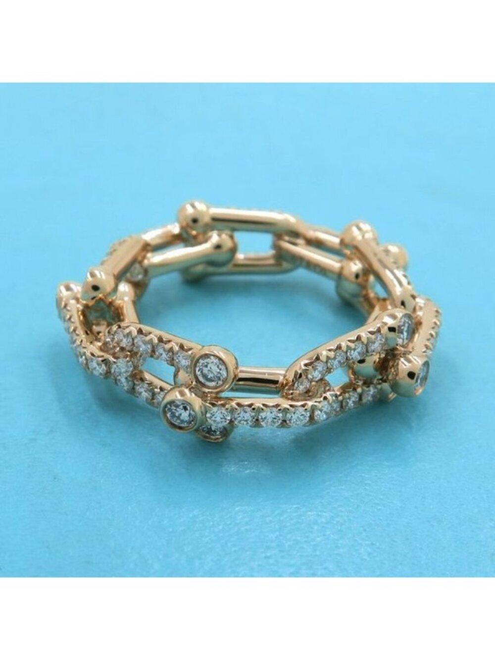 Tiffany & Co HardWear Link Diamond Ring Small #near - Picture 2 of 10